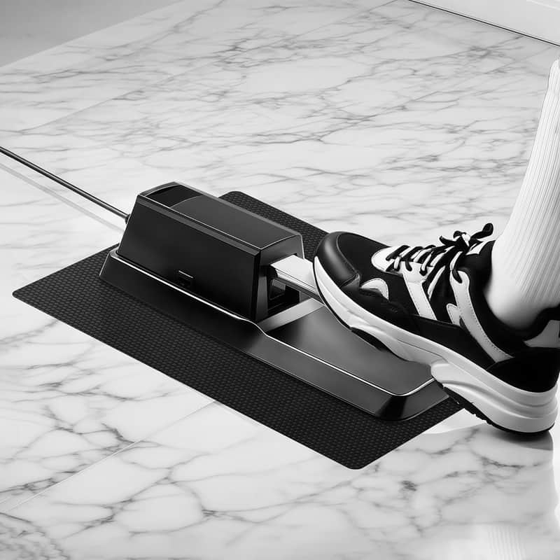 Non-Slip Piano Sustain Pedal Mat, Foot Pedal Support Pad for Keyboard/Electric Piano, Protects Hardwood Floors & Carpets – Anti-Slip Rubber Base for Enhanced Stability (Black, 7.5" x 10" 1 PC) image 1