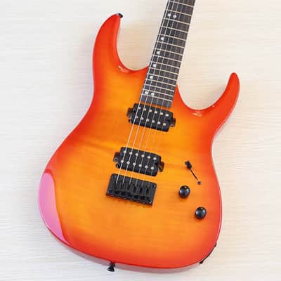 Flamed Maple Top Custom HH Electric Guitar, Okoume Body, Maple Neck, 24 Frets image 1