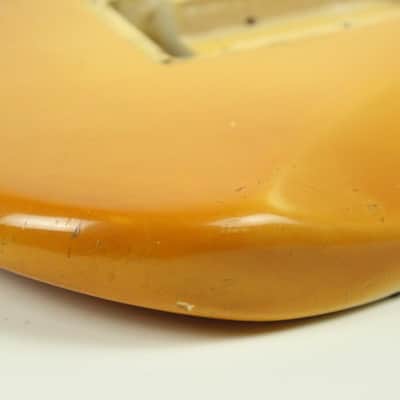1973 Fender Stratocaster Body Olympic White 4.5lbs Nicotine Yellow 1970's Vintage Strat image 15