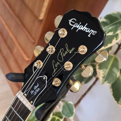 2008 Epiphone Les Paul Ultra II Chambered Body Nano-Mag Custom Pickup AAA Quilt Top MIK Made in Korea Korean Deluxe Hiscox Hard Case image 4