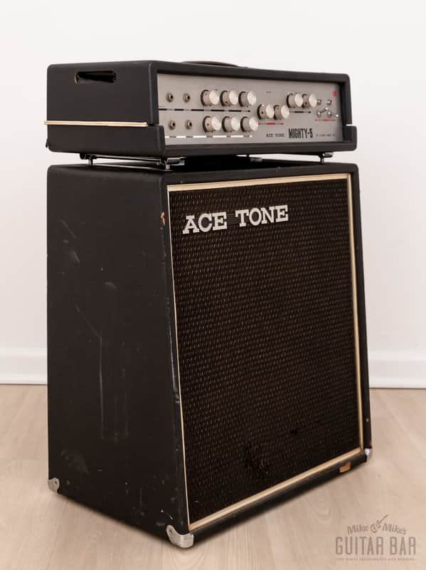 1967 Ace Tone Mighty-5 Vintage Tube Amp Head & 1x12 Cab, Fully-Serviced 117v, Japan image 1