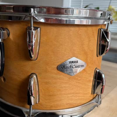 Yamaha Beech Custom 12”x 7&7/8” natural tom 1997 - Natural image 3