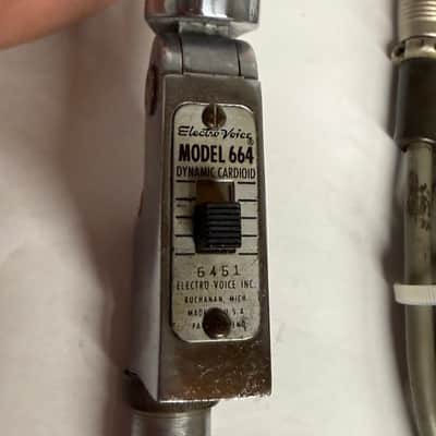 Electro-Voice 664 Cardioid Dynamic Microphone 1950 - 1979 - Satin Chrome image 3
