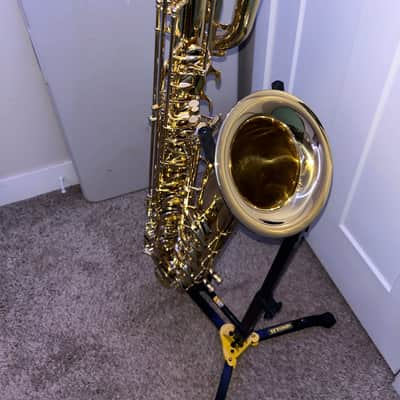 Mendini by Cecilio Semi-Pro Baritone Saxophone 2023 - Gold Lacquer image 13