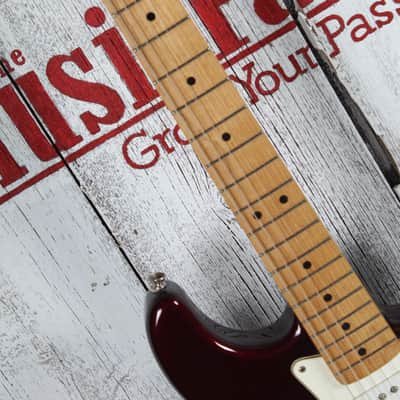 Fender 1999 Standard Strat HSS Electric Guitar Midnight Wine with Gig Bag image 10
