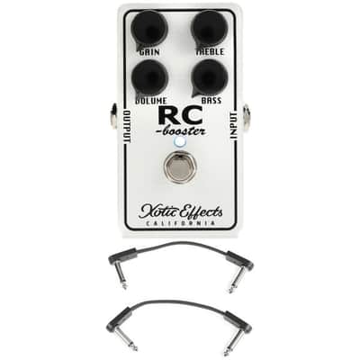 Xotic RC Booster Classic Clean Boost Pedal with 3 Patch Cables image 2