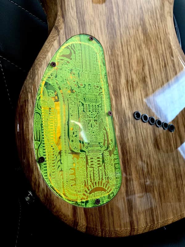 Forbidden Engravings Kiesel Cavity Cover Backplate - Giger TOXIC GREEN Edition image 1