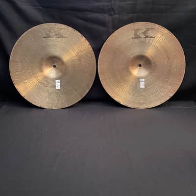 Zildjian 15" K Canada Hi-Hat cymbals 1283 - 1248 grams Late 1970's image 18