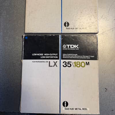 TDK LX 35/180 10.5" 1/4" 3600sq ft recording tape on metal reel image 1