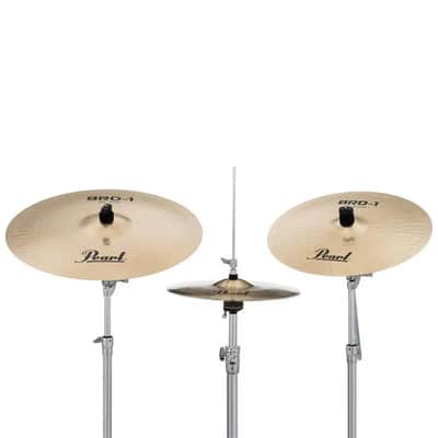 Pearl Brilliant Hammered Brass 3pc Cymbal Set 14/16/20 image 2