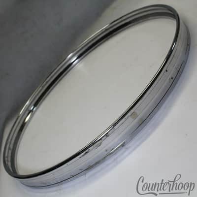Pearl 20"Bass Drum Hoop Steel Metal Rim Vintage 70s Batter/Resonant Japan image 2