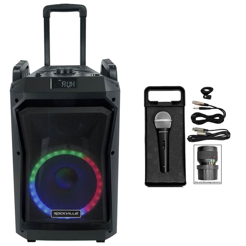 Rockville RockNGo 800 10" Portable Wireless Bluetooth Speaker w/LED + Microphone image 1
