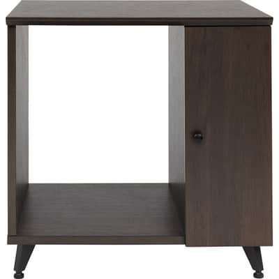 Gator Elite Furniture Series Rolling Rack Sidecar Cabinet in Dark Walnut Brown Finish with Configurable Rack Space & Shelving GELITESIDECAR-BRN image 3