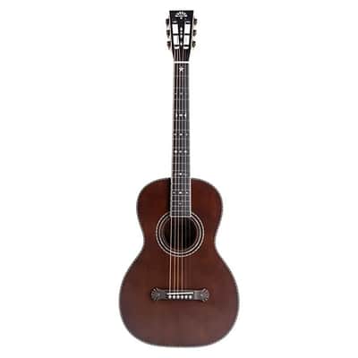 Washburn Victorian Parlor Acoustic Guitar, Vintage Brown image 11