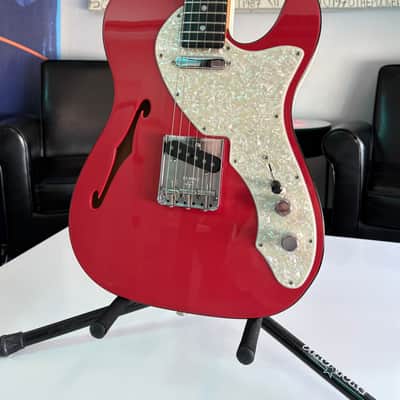 Fender Limited Edition thinline telecaster - fiesta red and white image 1