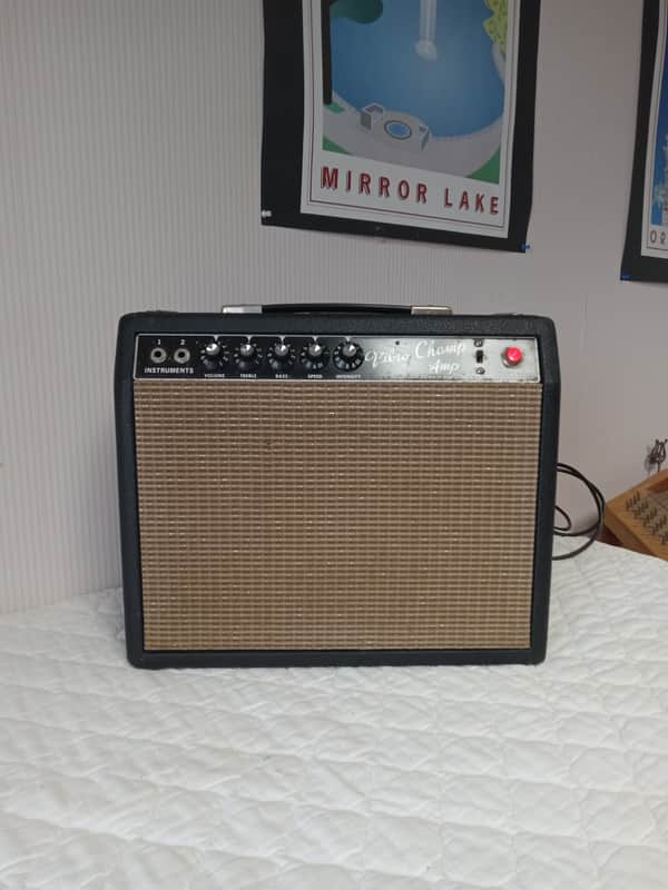 1965 Fender Vibro Champ Amp - Black Face Transitional image 1