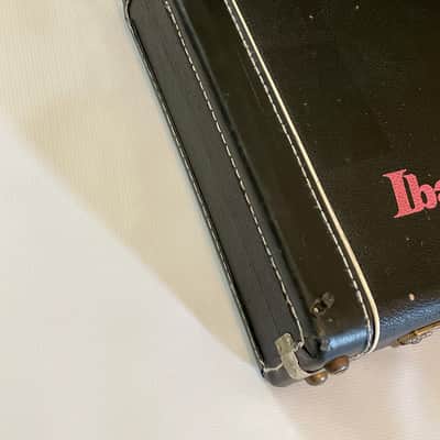 Vintage Ibanez RG Series UV1000 Black Tolex Hardshell Guitar Case Pink Interior image 3