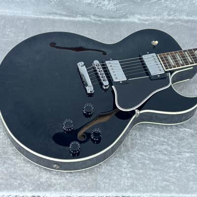 2012 USA Gibson ES-137 Custom Shop electric guitar in gloss black image 1