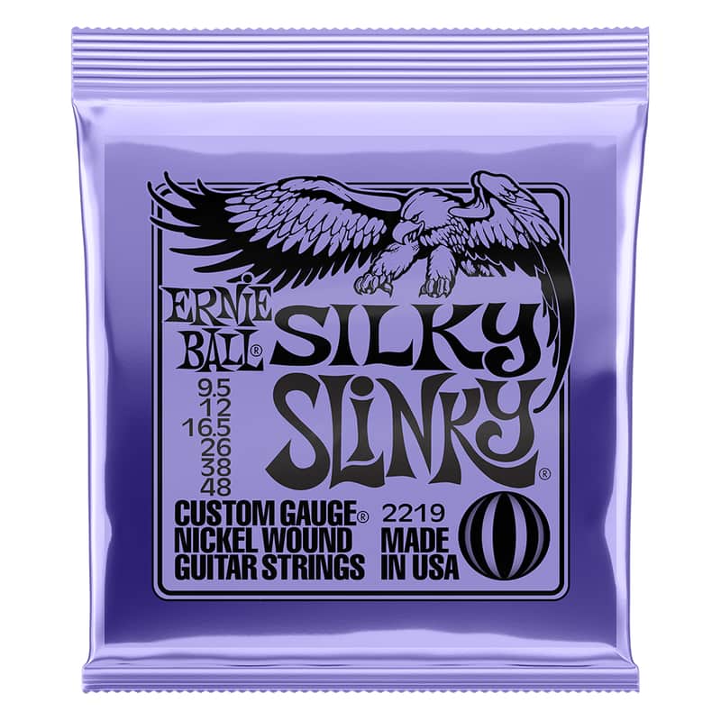 Guitar Strings 9.5-48 Electric Silky Slinky 2219 Ernie Ball 100% Genuine image 1