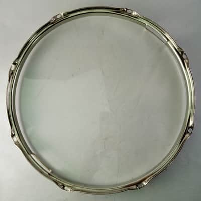 Ludwig 14" NOB Triple-Flange Snare Drum Resonant Nickel-BRASS Rim/Hoop 8-Lug WFL image 8