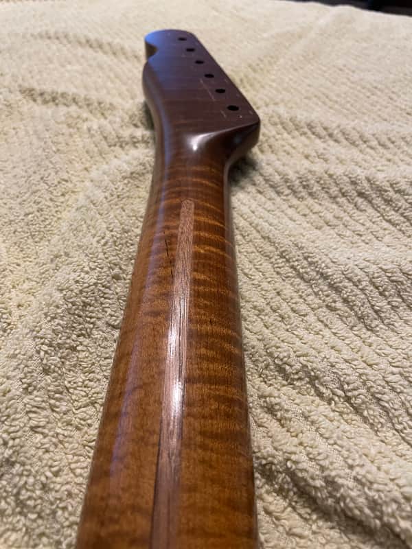 Allparts Roasted Maple Tele Neck Highly Flamed Fender Licensed Telecaster Neck 2019 - Roasted Maple image 1