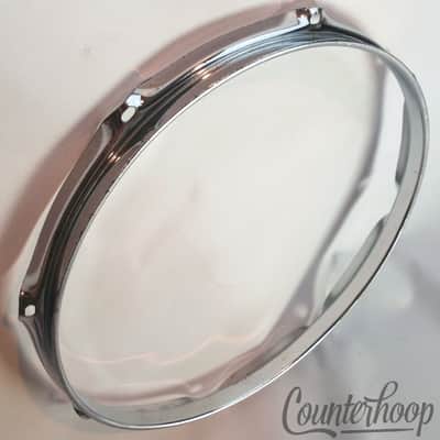 *Pearl 12"Snare/Tom Drum Rim/Hoop Triple-Flange Chrome 8-Lug Hole Vintage Batter image 1