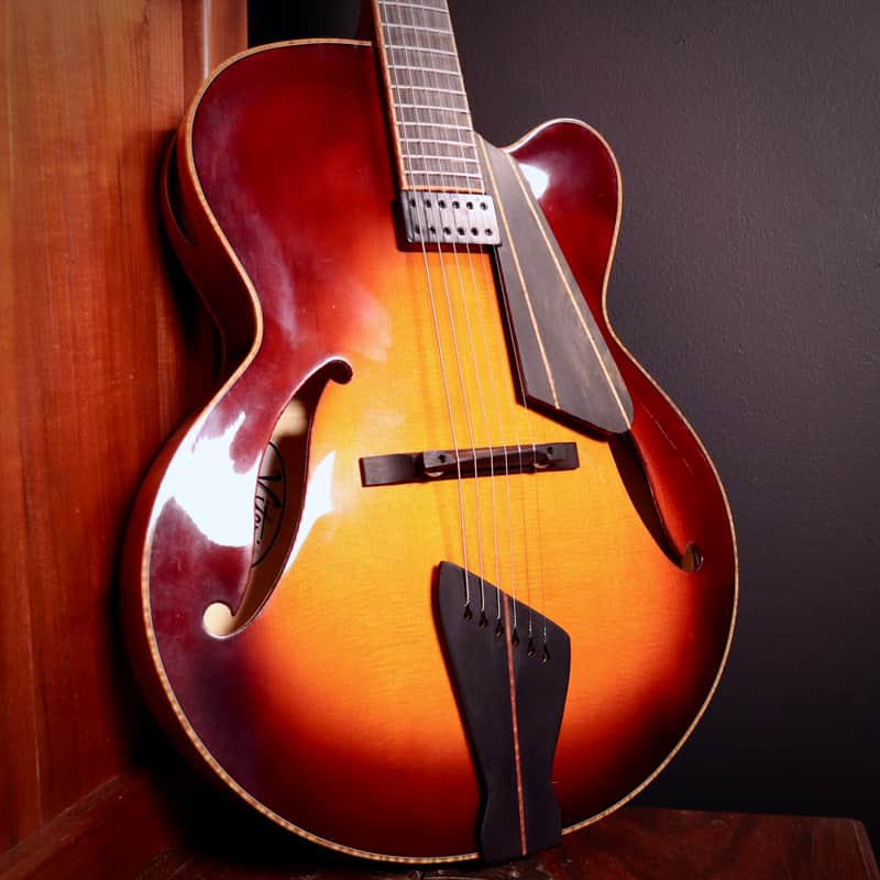 2022 Viteri Custom 16-inch F-hole Acoustic Archtop with Floating Kent Armstrong image 1