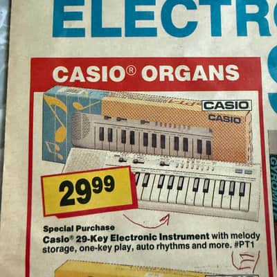 Casio PT-1 29-Key Mini Synthesizer 1982 - 1988 - Pastels image 2
