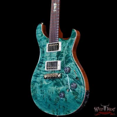 Paul Reed Smith PRS Private Stock # 11320 Custom 24 Piezo Stoptail Burl Maple Top Madagascar Rosewood Fingerboard Bahamian Blue 7.95 lbs image 2