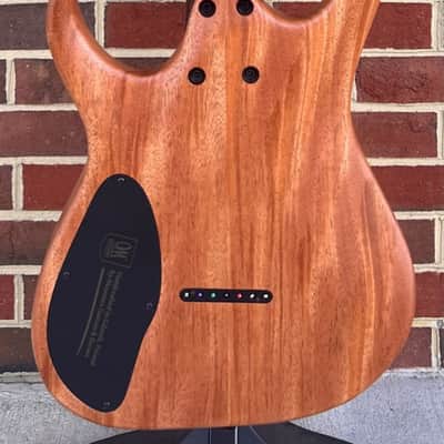 Mayones Duvell Elite 7, Black Feather Gloss, 4A Flame Maple Top, Mahogany Body, Maple Fretboard image 7