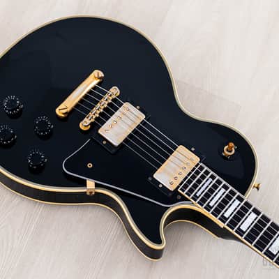 1996 Orville Les Paul Custom Gibson-Licensed '57 Spec Black Beauty w/ Mahogany Top, Japan Fujigen image 8
