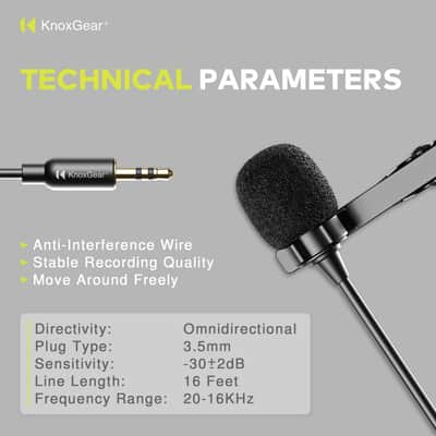Knox Gear Omnidirectional Condenser Lavalier Microphone image 7