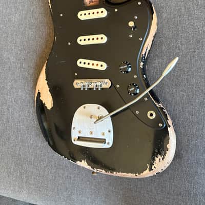WARMOTH JAZZMASTER BODY • MJT BLACK NITRO RELIC • MASTERY BRIDGE & VIBRATO • NO PICKUPS image 25