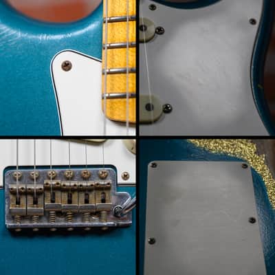 Fender Custom Shop 2017 Limited NAMM 64 Stratocaster Relic 2017 Ocean Turquoise Over Gold w/OHSC image 14