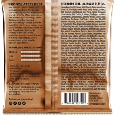 Ernie Ball Earthwood Extra Light Phosphor Bronze Acoustic Guitar Strings, 10-50 Gauge (P02150) image 2