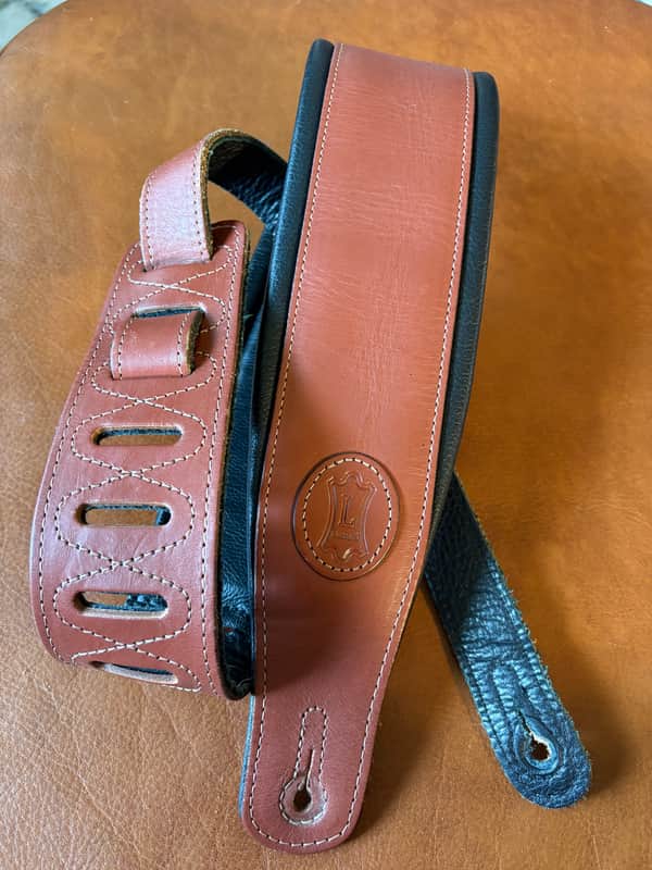 Levy's MSS1 Leather Guitar Strap Walnut image 1