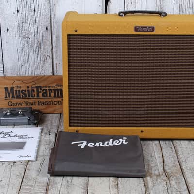 Fender Blues Deluxe Reissue Electric Guitar Amplifier Tweed w Footswtich & Cover image 2