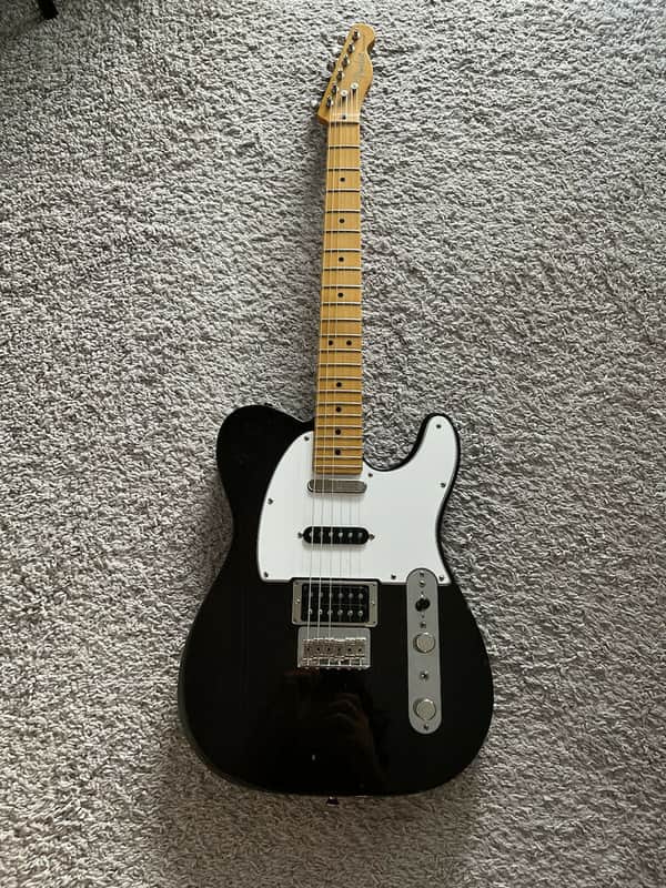 Fender Modern Player Telecaster Plus 2017 HSS Black Transparent Maple Guitar image 1