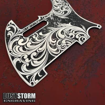 Telecaster 8 Hole Pickguard Acrylic Silver Mirror Guitar Scratch Plate for Fender American/Mexican Standard Tele Cut for Modern Style Parts image 4