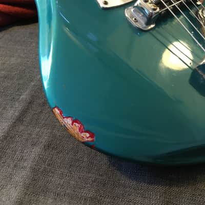 Vintage 60s MIJ Teisco K-3L / ET-312 Sharkfin Electric Guitar - Blue + Hard Case image 13