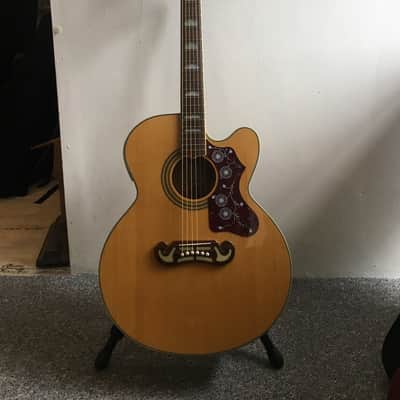 Epiphone EJ-200ce Made in Korea 1999 Natural Jumbo Acoustic Guitar image 2