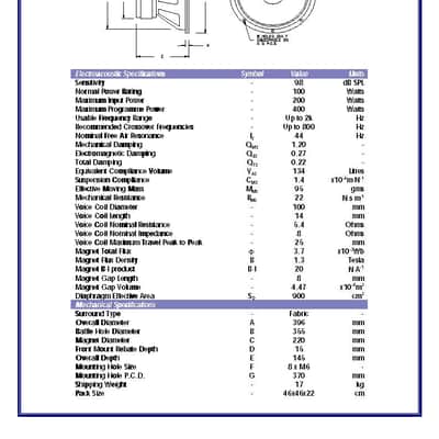 ATC Acoustic Engineers / EDDY Audio model 100-375, Woofer 15’’ Long Coil Made in England image 2