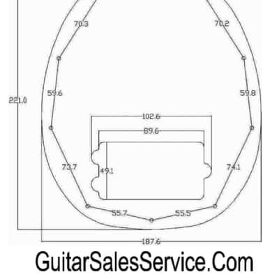 Music Man Style Brushed Aluminum Pickguard 4 String - Black FREE SHIPPING! imagen 2