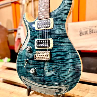 PRS GUITARS LEFTY CUSTOM 24 Super Curly Top  ZURDA GAUCHER SLATE BLUE (Matched Flame Top) S/N : CTI HO45477 image 7