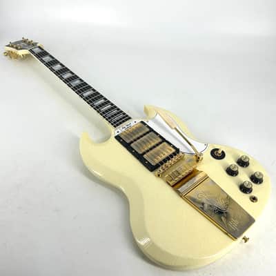 2020 Gibson Murphy Lab '63 Les Paul SG Custom with Maestro Ultra Light Aged - Classic White image 14