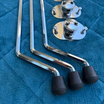 Rogers Early Cleveland/Dayton Era Floor Tom Legs and Brackets Swiv-O-Matic 1960s/early 1970s - Chrome image 3