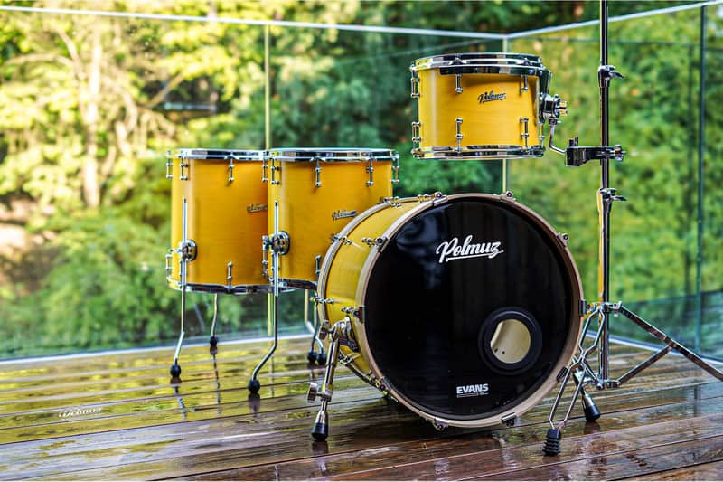 Polmuz drums Maple Model 1 KELLER - 20/12/14/16 - Yellow Wax image 1