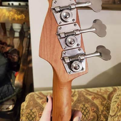 Warmoth Custom Fretless Bass Blue image 4