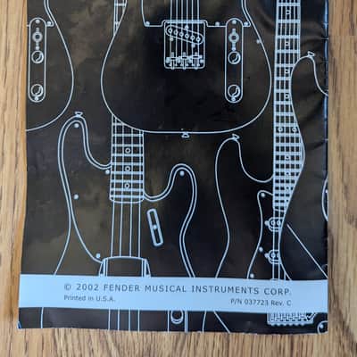 Fender Owners manual for guitars and basses 2002 image 2