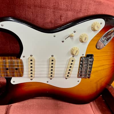 Fender Stratocaster, Limited Edition, Journeyman Relic, Closet Classic Hardware, Roasted 3A Flame Maple Neck, 1958 - Chocolate 3-Colour Sunburst image 19